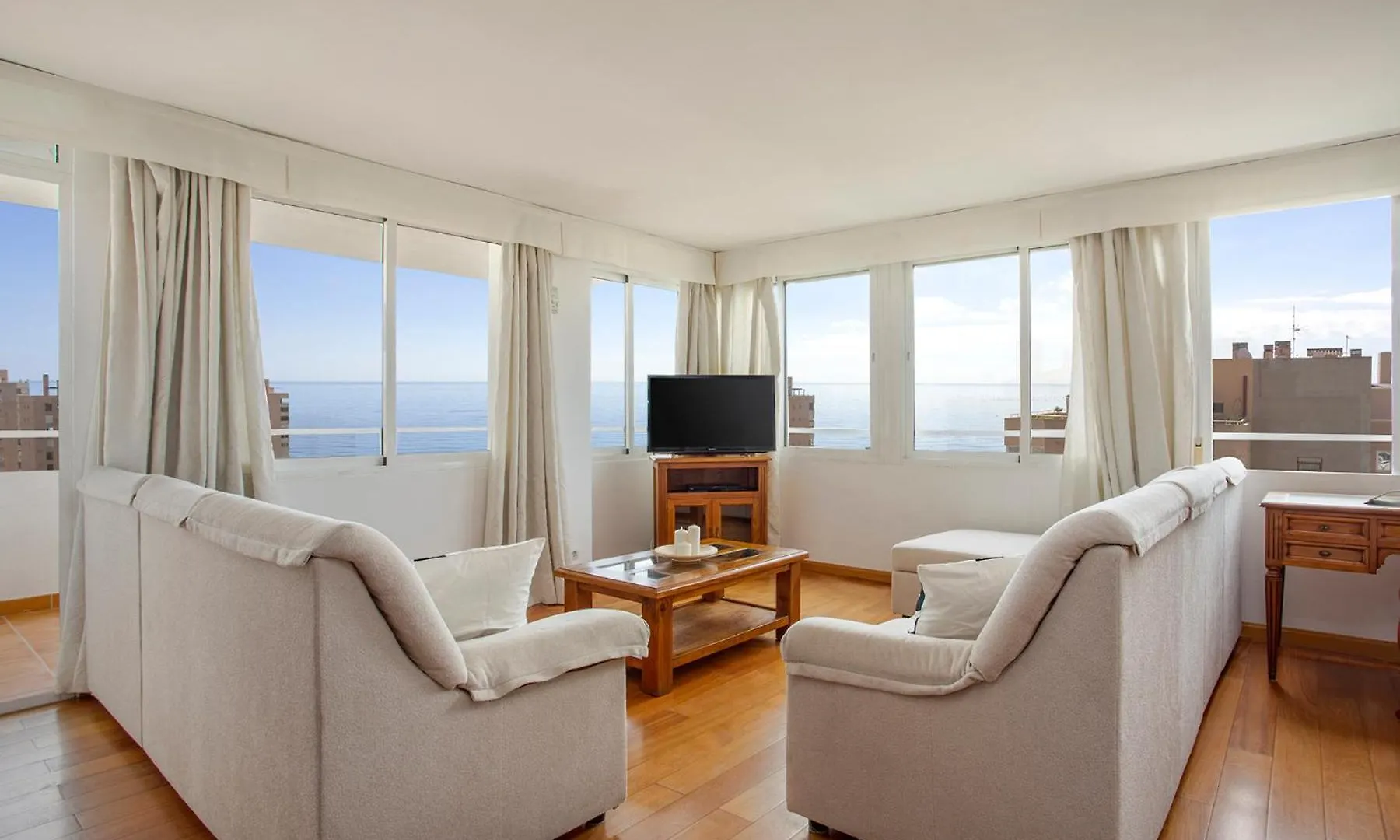 Playamar Flat In The Beach With Pool, Tennis And Paddle Court, Gardens Torremolinos